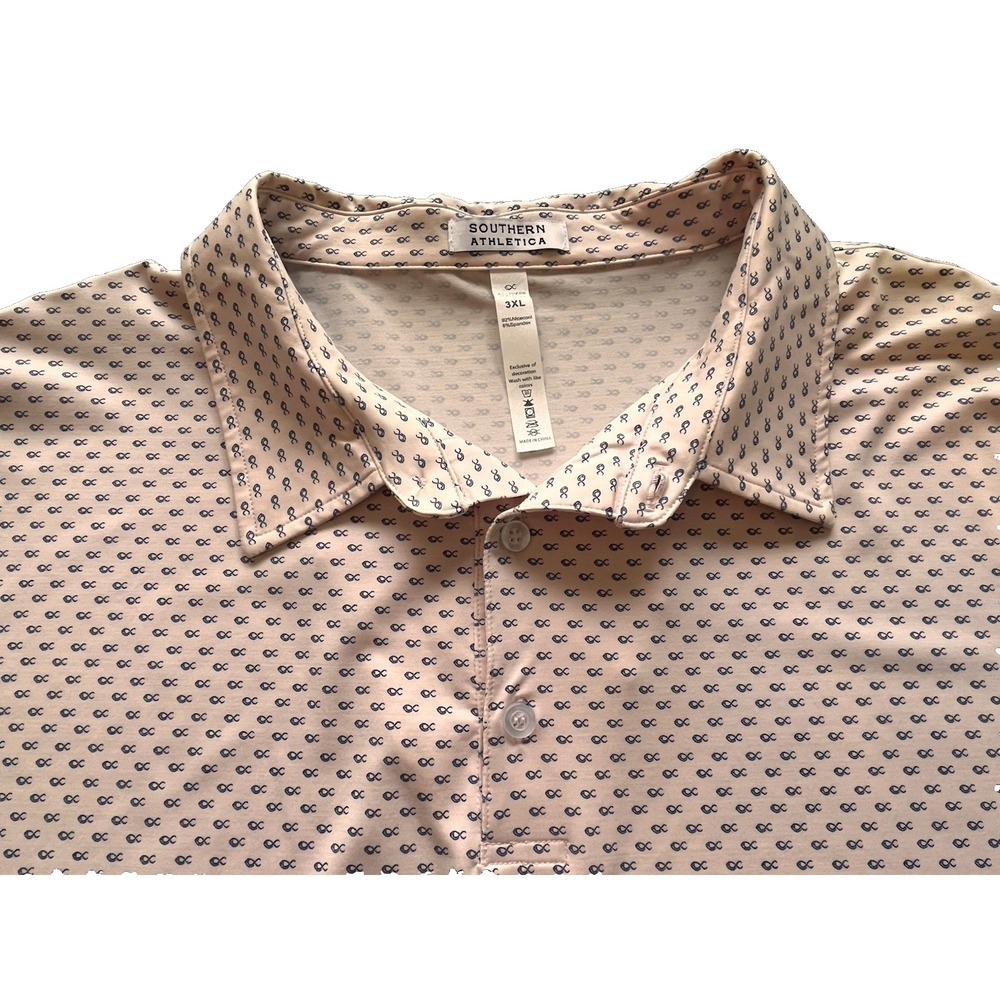 PINK Moisture Wicking GOLF POLO Sz 3X Performance SOUTHERN ATHLETICA NWT G33